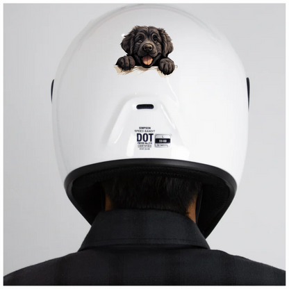 Black Dog Puppy Newfoundland Happy Vinyl Sticker Decal