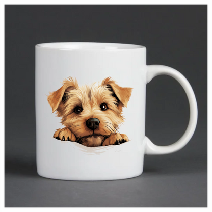 Brown Puppy Terrier Cute Face Vinyl Sticker Decal