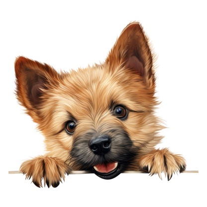 Brown Dog Terrier Puppy Cute Vinyl Sticker Decal