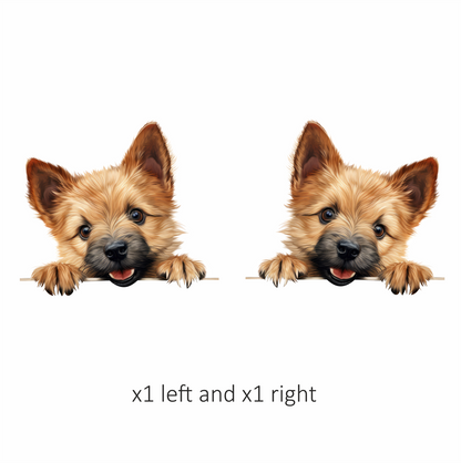 Brown Dog Terrier Puppy Cute Vinyl Sticker Decal