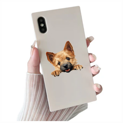 Brown Dog Terrier Puppy Cute Vinyl Sticker Decal