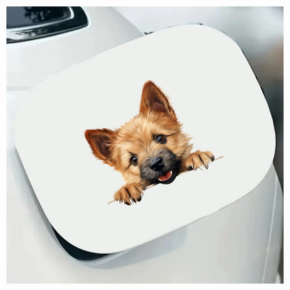 Brown Dog Terrier Puppy Cute Vinyl Sticker Decal