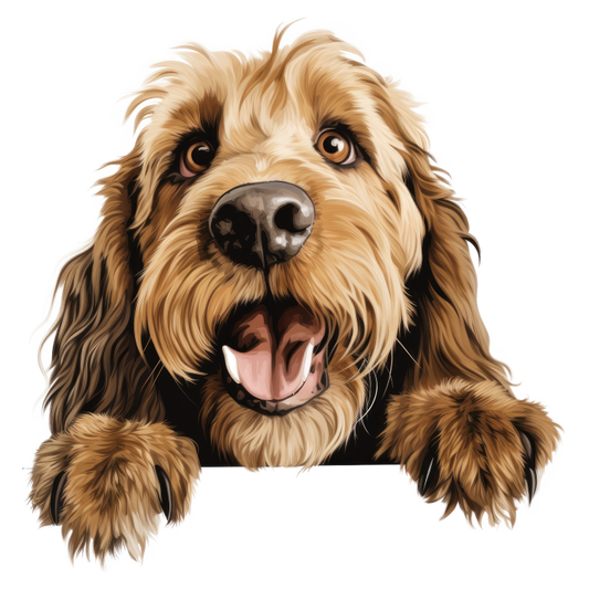 Brown Dog Cocker Spaniel Happy Vinyl Sticker Decal