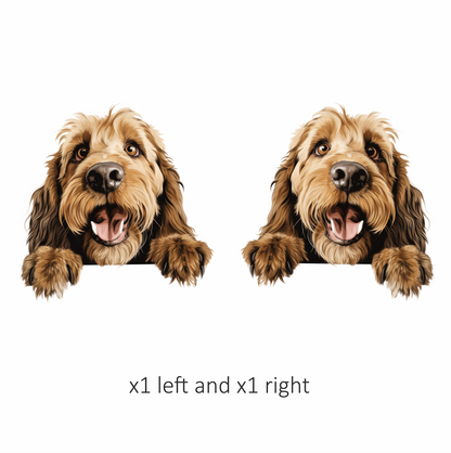 Brown Dog Cocker Spaniel Happy Vinyl Sticker Decal