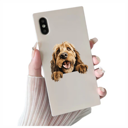 Brown Dog Cocker Spaniel Happy Vinyl Sticker Decal