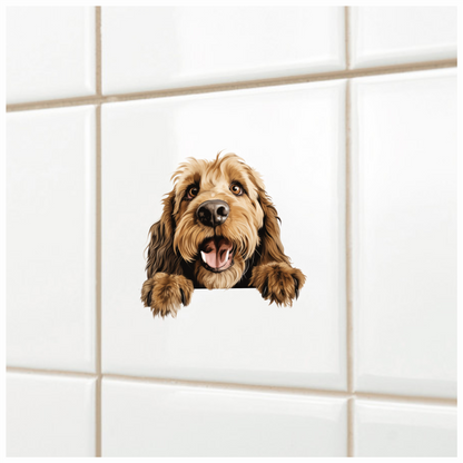 Brown Dog Cocker Spaniel Happy Vinyl Sticker Decal