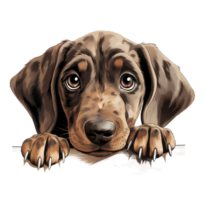 Brown Puppy Dog Dachshund Cute Vinyl Sticker Decal