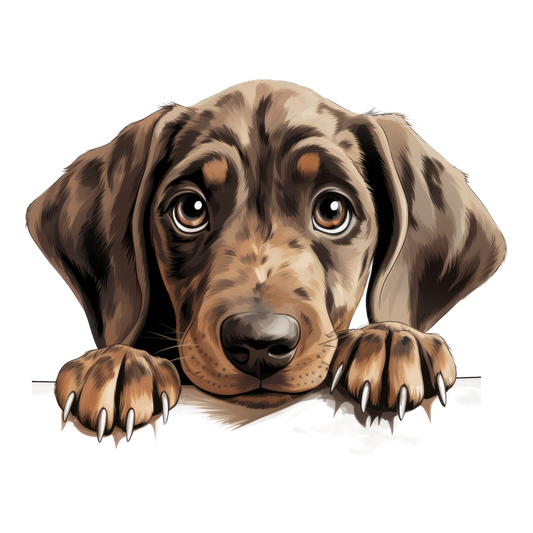 Brown Puppy Dog Dachshund Cute Vinyl Sticker Decal