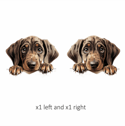 Brown Puppy Dog Dachshund Cute Vinyl Sticker Decal
