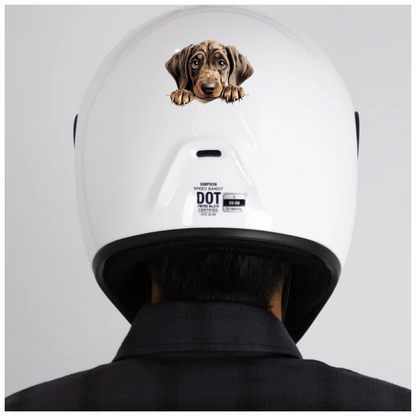 Brown Puppy Dog Dachshund Cute Vinyl Sticker Decal