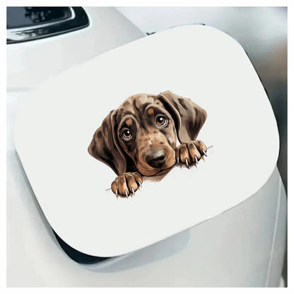 Brown Puppy Dog Dachshund Cute Vinyl Sticker Decal