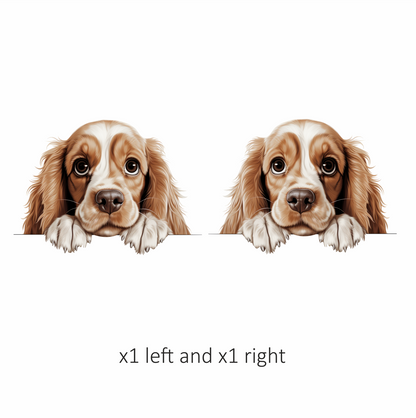 Brown Dog Cocker Spaniel Face Vinyl Sticker Decal