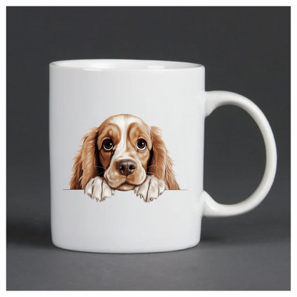 Brown Dog Cocker Spaniel Face Vinyl Sticker Decal