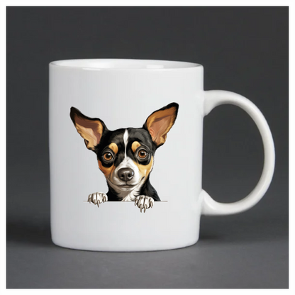 Black White Brown Chihuahua Dog Portrait Vinyl Sticker Decal