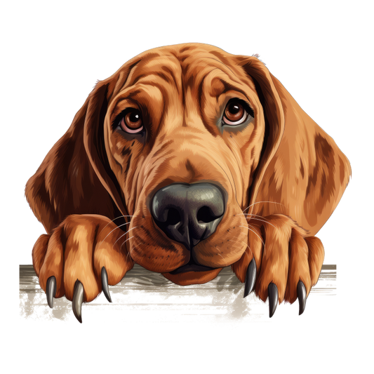 Brown Dog Hound Sad Eyes Vinyl Sticker Decal