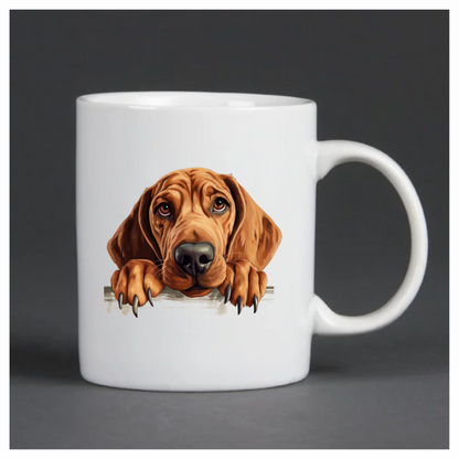 Brown Dog Hound Sad Eyes Vinyl Sticker Decal