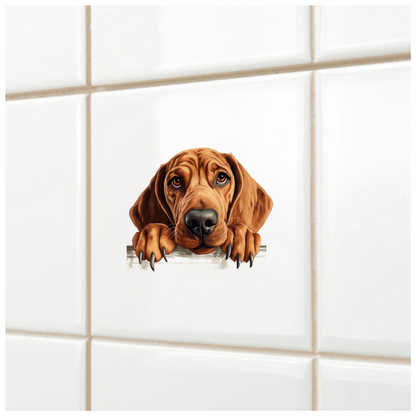 Brown Dog Hound Sad Eyes Vinyl Sticker Decal