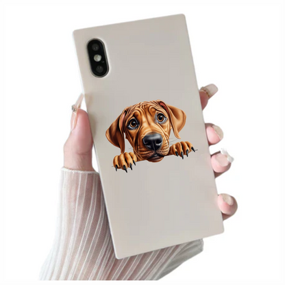 Brown Dog Puppy Sad Eyes Vinyl Sticker Decal