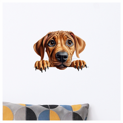 Brown Dog Puppy Sad Eyes Vinyl Sticker Decal