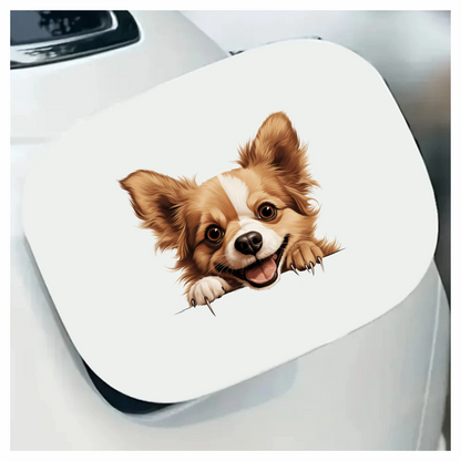 Brown Dog Chihuahua Happy Face Vinyl Sticker Decal