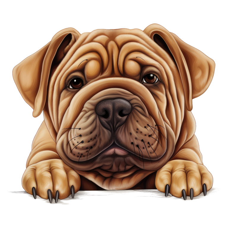 Brown Dog Bulldog Face Closeup Vinyl Sticker Decal