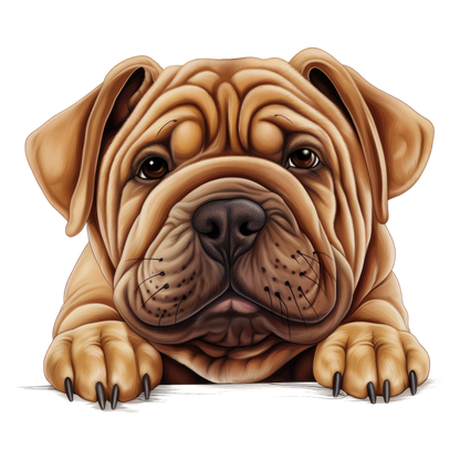 Brown Dog Bulldog Face Closeup Vinyl Sticker Decal