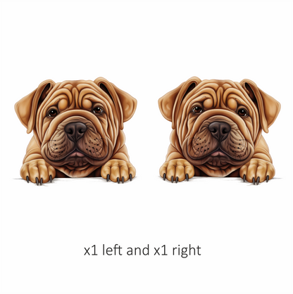 Brown Dog Bulldog Face Closeup Vinyl Sticker Decal