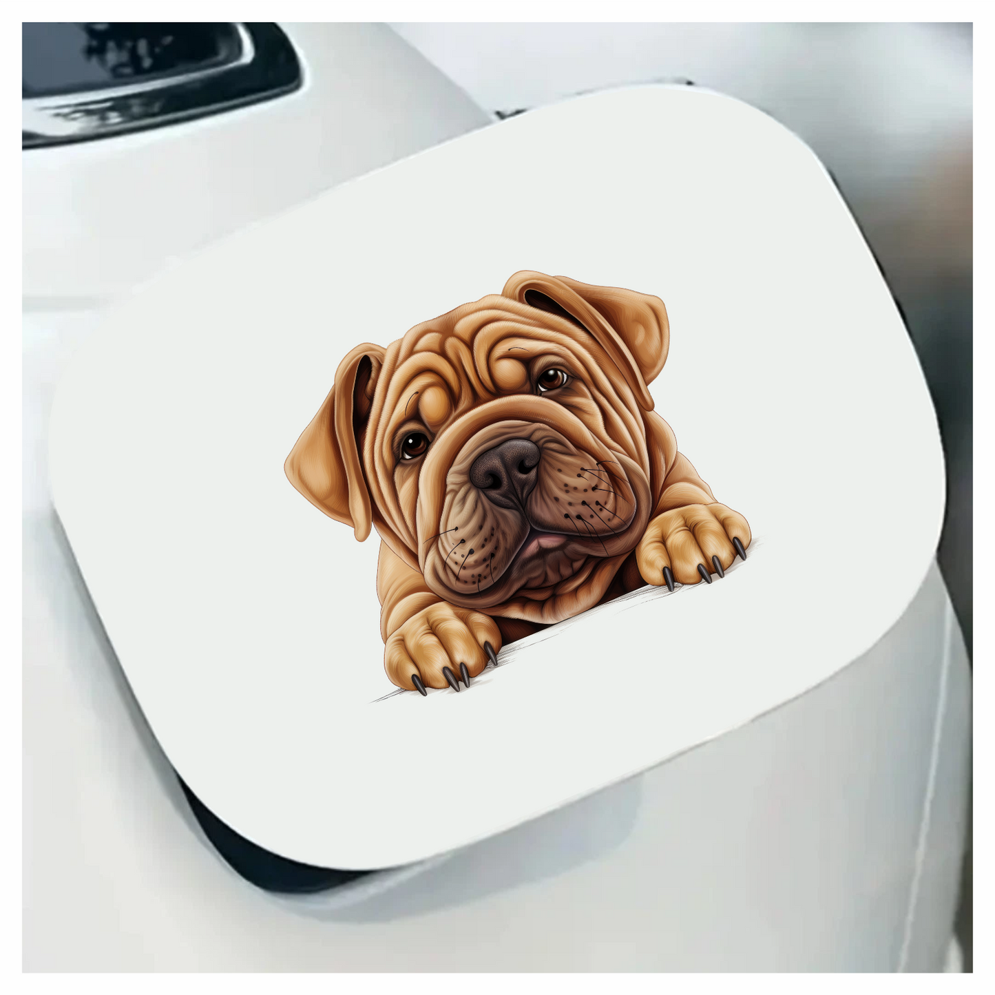Brown Dog Bulldog Face Closeup Vinyl Sticker Decal