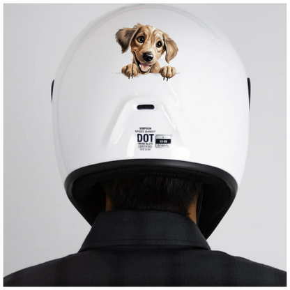 Brown Dog Puppy Cartoon Happy Vinyl Sticker Decal