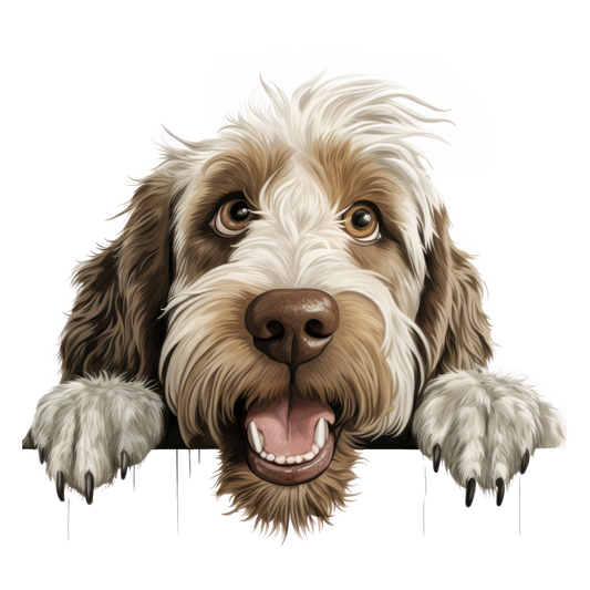 Brown Dog Cartoon Illustration Sticker Vinyl Sticker Decal