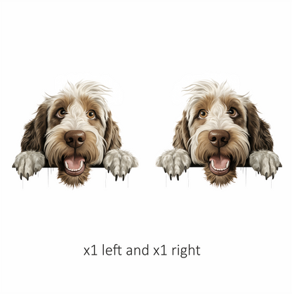 Brown Dog Cartoon Illustration Sticker Vinyl Sticker Decal