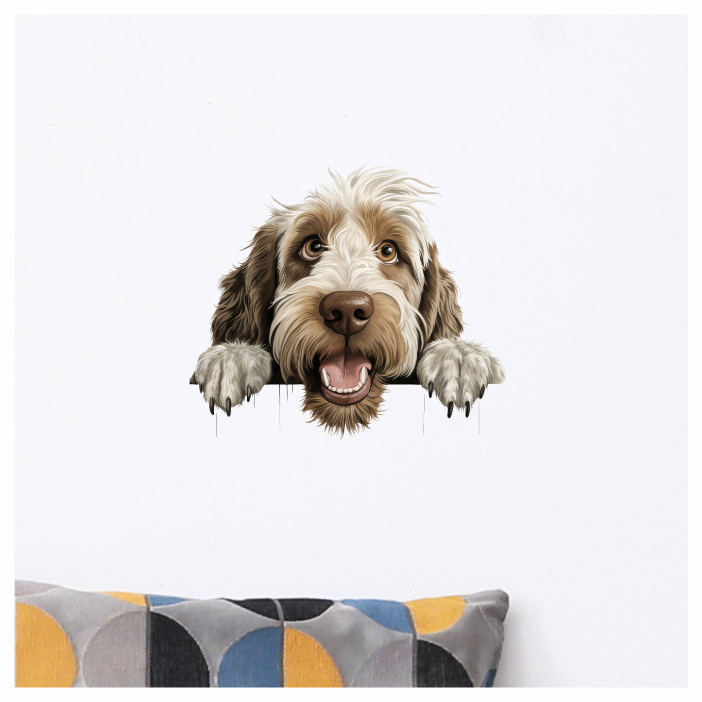 Brown Dog Cartoon Illustration Sticker Vinyl Sticker Decal