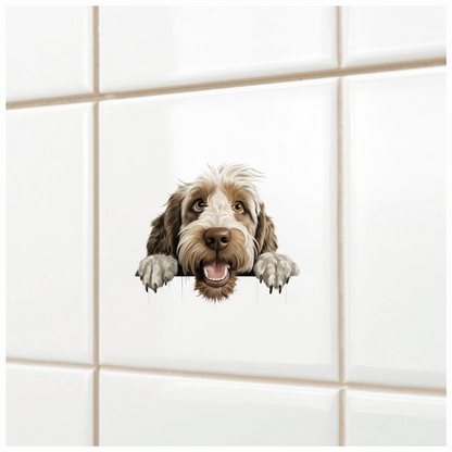 Brown Dog Cartoon Illustration Sticker Vinyl Sticker Decal