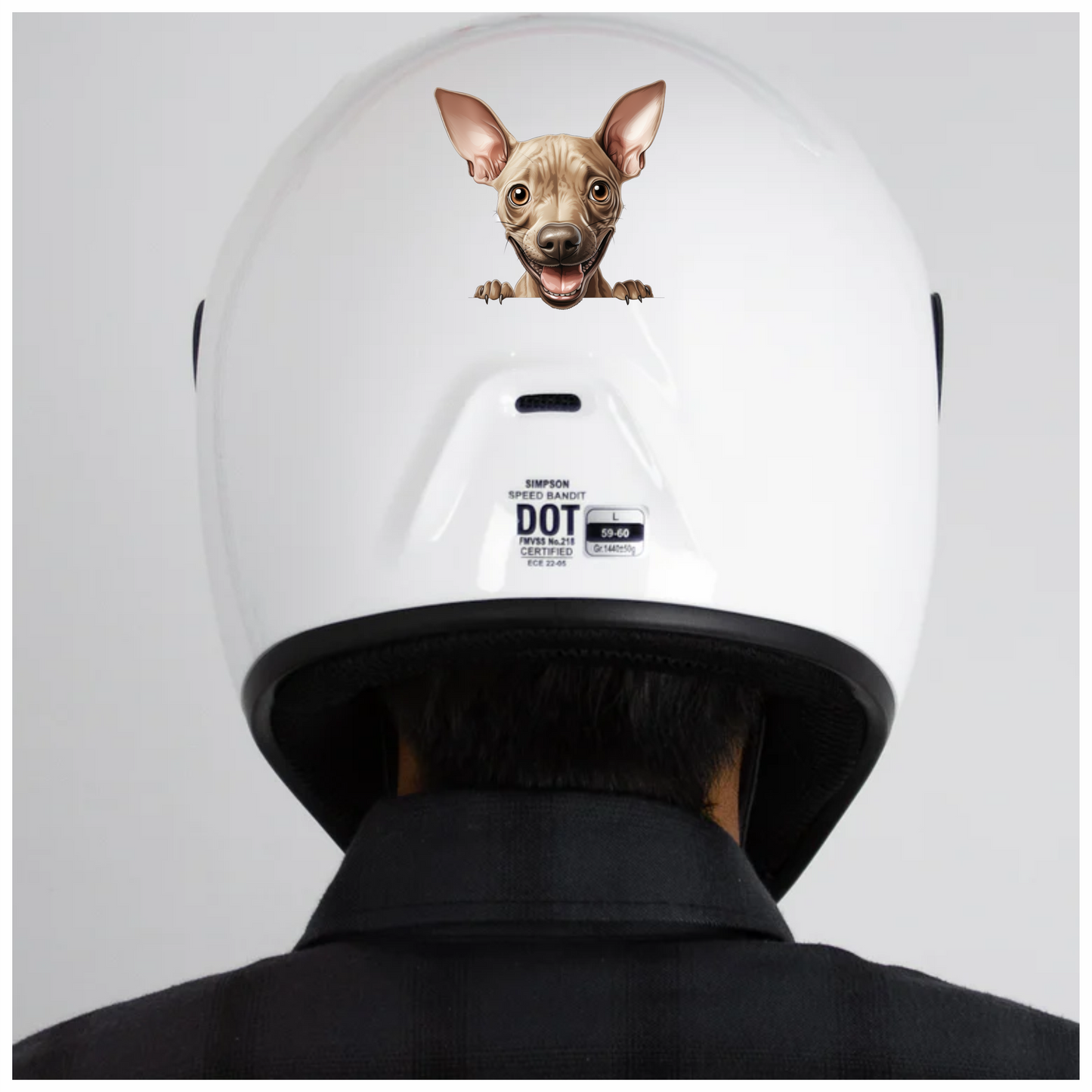 Brown Cartoon Chihuahua Dog Happy Vinyl Sticker Decal