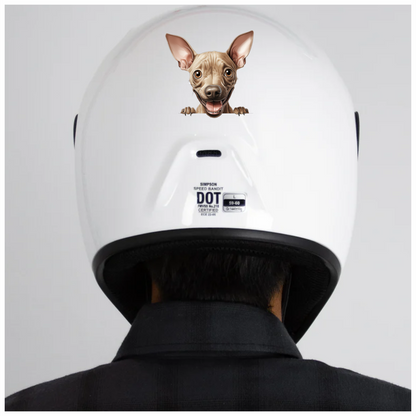 Brown Cartoon Chihuahua Dog Happy Vinyl Sticker Decal