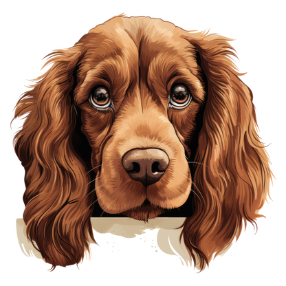 Brown Dog Cocker Spaniel Face Vinyl Sticker Decal