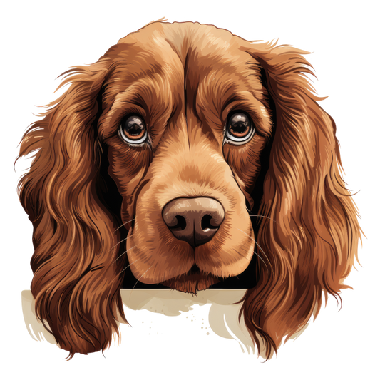 Brown Dog Cocker Spaniel Face Vinyl Sticker Decal