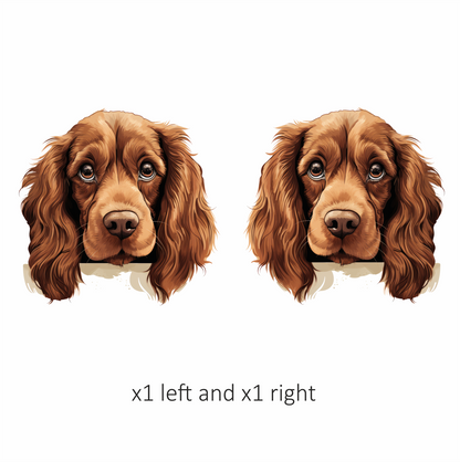 Brown Dog Cocker Spaniel Face Vinyl Sticker Decal