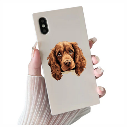 Brown Dog Cocker Spaniel Face Vinyl Sticker Decal