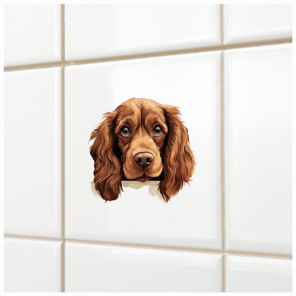 Brown Dog Cocker Spaniel Face Vinyl Sticker Decal