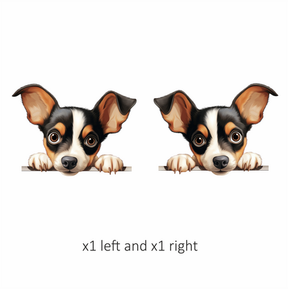 Black White Dog Terrier Cute Vinyl Sticker Decal