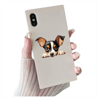 Black White Dog Terrier Cute Vinyl Sticker Decal