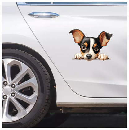 Black White Dog Terrier Cute Vinyl Sticker Decal
