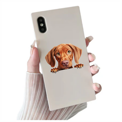 Brown Dog Puppy Sad Eyes Vinyl Sticker Decal