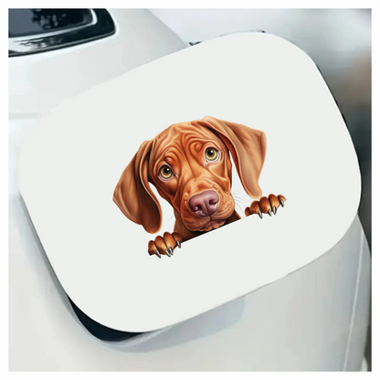 Brown Dog Puppy Sad Eyes Vinyl Sticker Decal