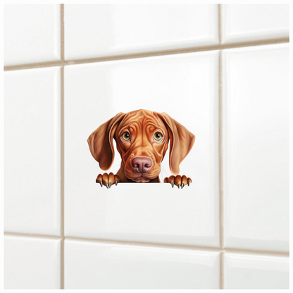 Brown Dog Puppy Sad Eyes Vinyl Sticker Decal