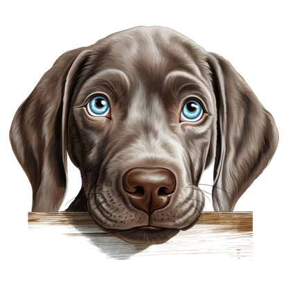 Brown Dog Puppy Labrador Head Vinyl Sticker Decal