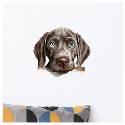 Brown Dog Puppy Labrador Head Vinyl Sticker Decal