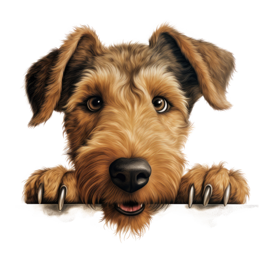 Brown Dog Terrier Cute Face Vinyl Sticker Decal