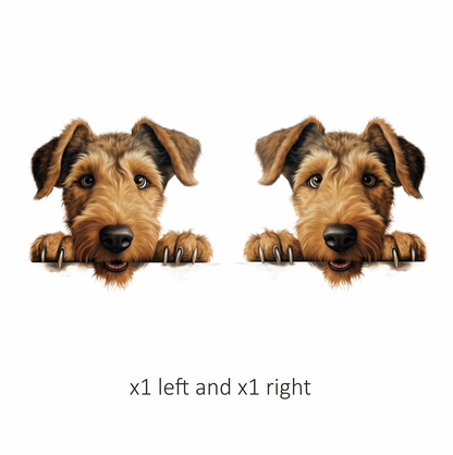 Brown Dog Terrier Cute Face Vinyl Sticker Decal